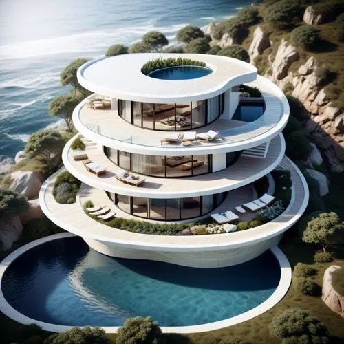 seasteading,floating island,malaparte,dunes house,infinity swimming pool,floating islands