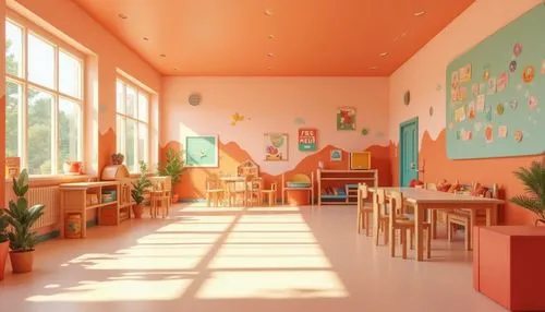 children's interior,children's room,kindergarten,nursery,prekindergarten,school design,kids room,preschool,kindergartens,kidspace,kindercare,children's bedroom,pediatrics,nurseries,classroom,nursery decoration,children's background,daycare,montessori,gymnastics room,Photography,General,Realistic