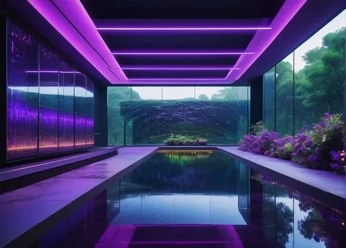 purple landscape,infinity swimming pool,futuristic landscape,mirror house,walkway,purple wallpaper,wall,ultraviolet,aesthetic,glass wall,swimming pool,underwater oasis,purpleabstract,aqua studio,luxe,tropical house,baoli,dreamhouse,pool house,purpureum,Photography,Documentary Photography,Documentary Photography 28