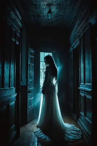 isoline,dead bride,conceptual photography,ghost girl,creepy doorway,gothic portrait,dark art,gothic woman,apparition,ghostley,mystical portrait of a girl,lightpainting,gothika,light painting,photomanipulation,dark angel,dark portrait,absentia,photo manipulation,ghostly,Illustration,Realistic Fantasy,Realistic Fantasy 46