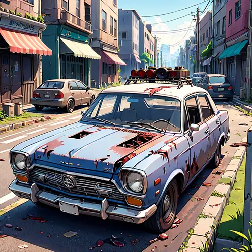 datsun 510,datsun truck,city car,cuba background,austin cambridge,american car,flower car,retro vehicle,game car,rust truck,gaz-21,pickup-truck,ford,world digital painting,ford car,rusty cars,simca,parked car,station wagon-station wagon,car hop,Anime,Anime,Traditional