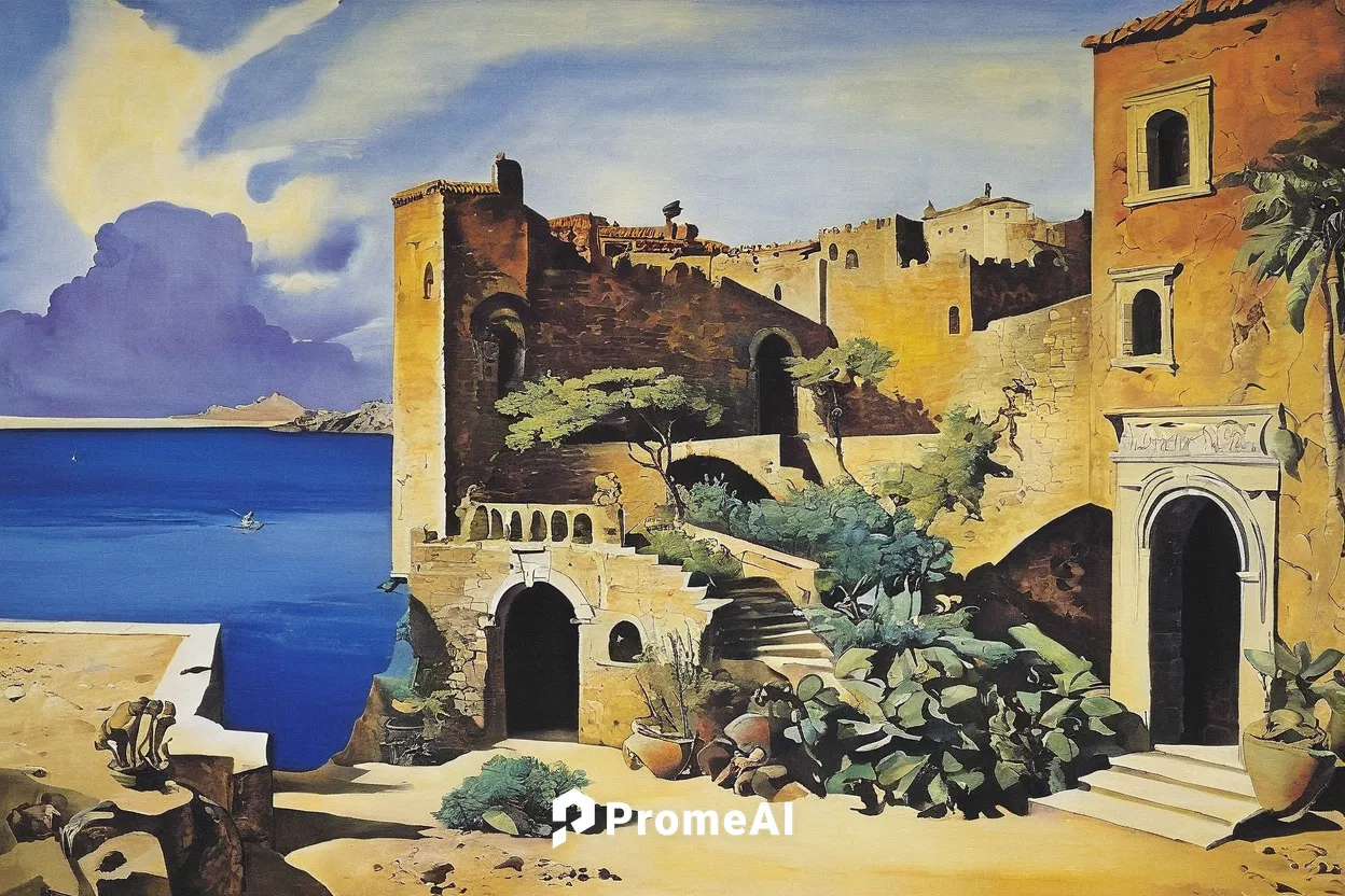 Qcart Salvador Dali Painting Wall Art Picture Home Decor Living With Most Up To Date Salvador Dali Wall Art (Gallery 5 of 20),lipari,mediterranean,dali,apulia,puglia,capri,taormina,malta,coastal lands