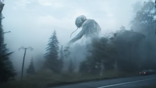 weeping angel,slender,the spirit of the mountains,the ghost,angel of death,supernatural creature,veil fog,ghost car,haunted forest,ghost car rally,north american fog,paranormal phenomena,ghosts,ghost,