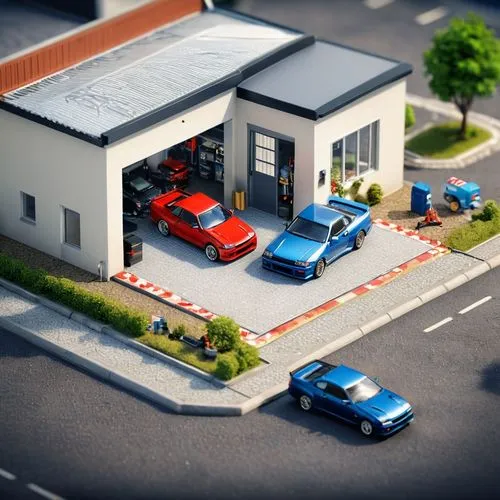 tilt shift,auto repair shop,miniature cars,model cars,parking place,garages,car dealership,garage,dealership,car showroom,minimart,parking lot,miniature car,autopolis,3d car model,vehicle storage,minicars,parking space,car dealer,car salon,Unique,3D,Panoramic