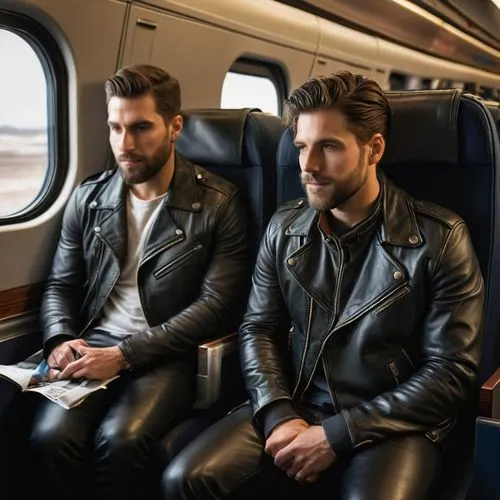 passenger groove,men sitting,leather jacket,leather,black leather,train ride,train seats,concert flights,passenger,capital cities,men's wear,train compartment,charter train,tgv,deutsche bahn,men clothes,train of thought,train car,train,leather compartments,Photography,General,Natural