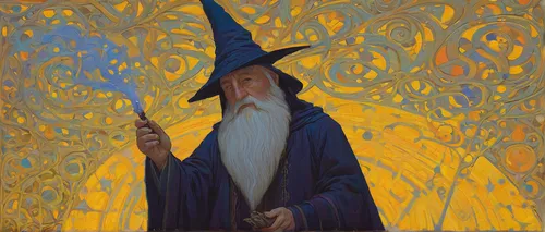 the wizard,wizard,gandalf,magus,mage,wizards,magistrate,scandia gnome,witch broom,pilgrim,witch's hat,fantasy portrait,rabbi,the witch,gnome,witch hat,witch,magic hat,albus,gnomes,Conceptual Art,Oil color,Oil Color 16