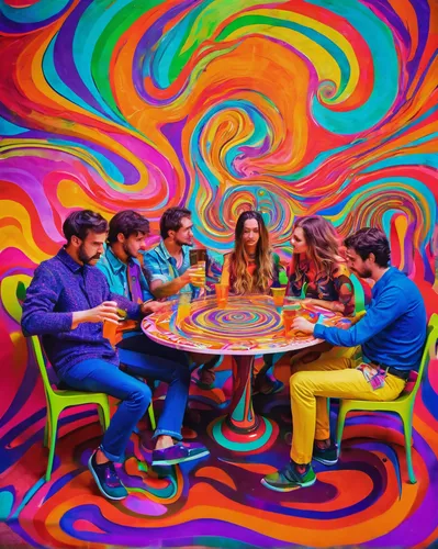 psychedelic art,psychedelic,60s,kaleidoscope art,kaleidoscope,70s,groovy,lsd,kaleidoscopic,hallucinogenic,trippy,trip computer,acid,round table,kaleidoscope website,hypnotized,ego death,colorful,hypnotize,funky,Conceptual Art,Oil color,Oil Color 23