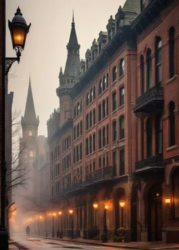 brownstones,gastown,pancras,morning fog,foggy day,gooderham,frontenac,morning mist,wroclaw,berczy,georgetown,beautiful buildings,foggy,foggy bottom,gas lamp,kaliningrad,north american fog,gaslight,victorian,speicherstadt,Art,Artistic Painting,Artistic Painting 25