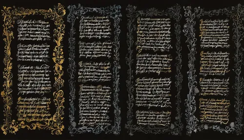 Craft a gothic calligraphy poem about darkness and despair.,sheet of music,manuscript,burnt pages,calligraphy,hymn book,book pages,scrolls,tapestry,paper scroll,song book,music sheets,prayer book,musi