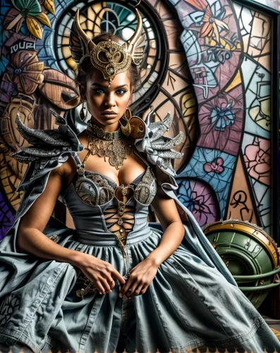 celtic queen,steampunk,african american woman,biblical narrative characters,tiana,queen of hearts,fantasy woman,cinderella,lindsey stirling,digital compositing,queen bee,miss circassian,the carnival of venice,havana brown,the enchantress,warrior woman,fairy tale character,beautiful african american women,alice in wonderland,black woman
