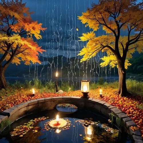 autumn background,autumn scenery,the autumn,autumn landscape,autumn idyll,fall landscape,wishing well,autumn,autumn songs,autumn decoration,garden pond,rainy,autumn theme,autumn park,autumn in the park,just autumn,in the autumn,autumn in japan,rainy day,fall,Unique,Design,Infographics