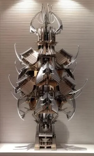 steel sculpture,scrap sculpture,png sculpture,japanese lamp,skull sculpture,transformer,kinetic art,mechanical fan,samurai,paper art,skull statue,insect house,japanese kuchenbaum,cynosbatos,model kit,electric tower,allies sculpture,animal tower,fractalius,japanese architecture