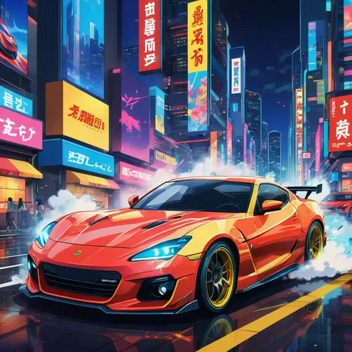 3d car wallpaper,car wallpapers,granturismo,nissan gtr,supra,brz,Illustration,Japanese style,Japanese Style 03