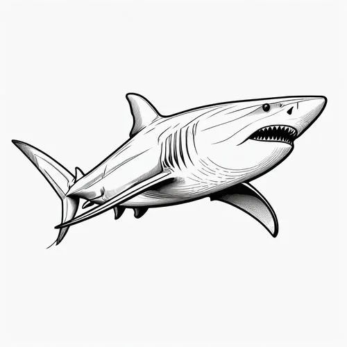 carcharodon,carcharhinus,porbeagle,leptocephalus,megalodon,wireshark,Illustration,Black and White,Black and White 04