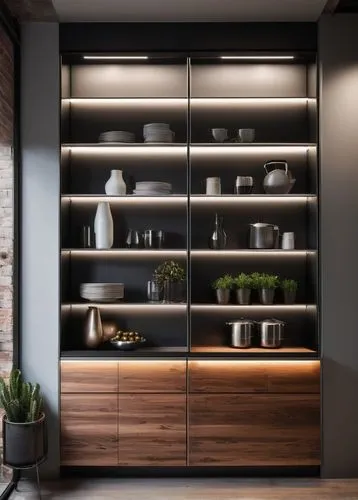 dark cabinetry,gaggenau,scavolini,modern kitchen interior,dark cabinets,dumbwaiter,pantry,modern kitchen,metal cabinet,minotti,associati,kitchen design,cupboards,modern minimalist kitchen,shelving,storage cabinet,paykel,highboard,cupboard,walk-in closet,Illustration,Paper based,Paper Based 28