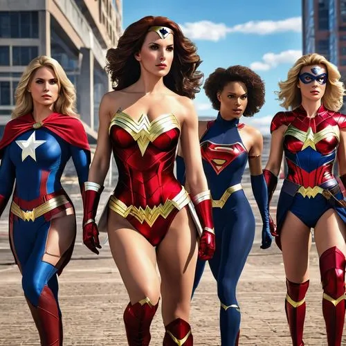 superheroines,superwomen,supergirls,wonder woman city,jla,heroines,Photography,General,Realistic