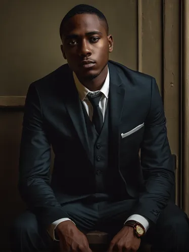 a black man on a suit,kendrick lamar,black businessman,men's suit,martial,african american male,navy suit,portrait background,african businessman,the suit,black professional,ceo,wedding suit,dark suit,man portraits,jordan fields,black man,business man,novelist,suit,Art,Classical Oil Painting,Classical Oil Painting 11