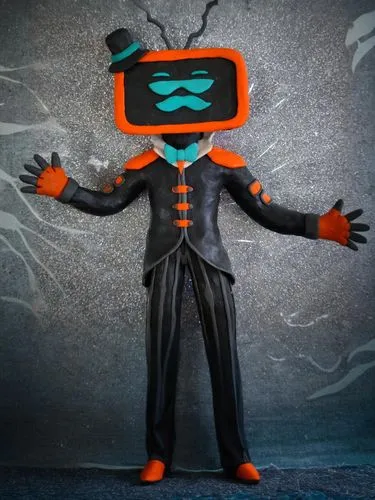 3d man,elec,rung,kozik,teal and orange,animatronic