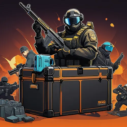 game illustration,sledge,vigil,mute,fuze,shipment,defense,paintball equipment,eod,outbreak,extraction,crate,smoke background,swat,mercenary,cargo,steam icon,bandit theft,barricade,bot icon,Illustration,Vector,Vector 06