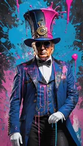 ringmaster,hatter,napoleon bonaparte,magenta,magician,napoleon,matador,top hat,purple rizantém,mozartkugel,magistrate,uncle sam,conductor,aristocrat,admiral von tromp,solo entertainer,man in pink,town crier,nutcracker,harlequin,Conceptual Art,Graffiti Art,Graffiti Art 08