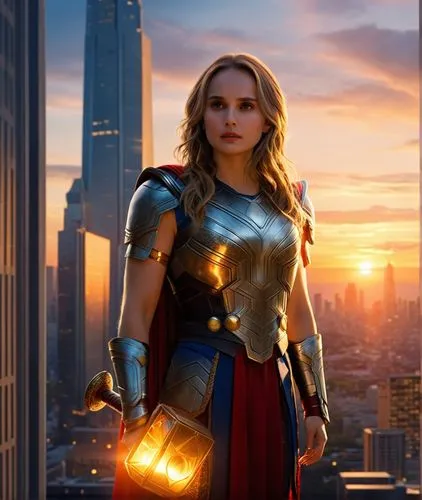 In this breathtaking photograph, the portrait of the famous beauty and mythology of the world Lady Thor now appears as a masterpiece. But this is no ordinary creature is beautiful Natalie Portman . As