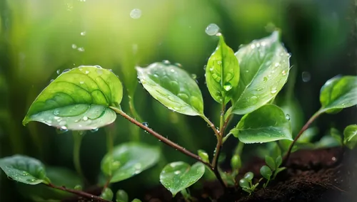 dewdrops,green wallpaper,dew drops,drops plant leaves,water spinach,rainwater drops,Conceptual Art,Daily,Daily 32