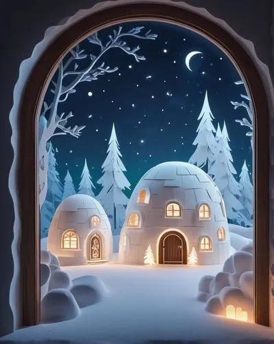 igloos,christmas snowy background,snowhotel,winter house,snow globe,igloo,winter village,christmas landscape,christmasbackground,snow globes,christmas scene,snow shelter,snow house,winter night,nativity village,snowglobes,snowglobe,winter background,santa's village,snow scene,Unique,Paper Cuts,Paper Cuts 05