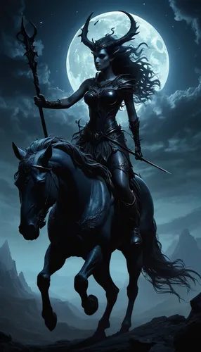 The Shadowed Centaur of Chaos meets demonic faerie queen , Dark fantasy, epic, beautiful dark shades, dangerous, awesome, darkly beautiful, cinematic, symbolic representations of chaos, such as distor