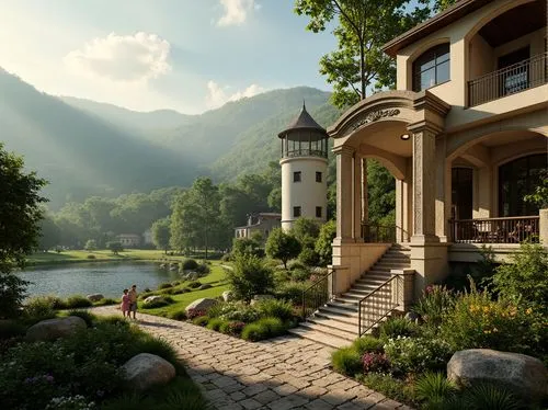 rivendell,house in the mountains,cryengine,house in mountains,country estate,broadmoor,oberland,beautiful home,villa balbianello,home landscape,chateau,manor,mountain settlement,sansar,country house,dreamhouse,house with lake,arcadia,bendemeer estates,sound of music