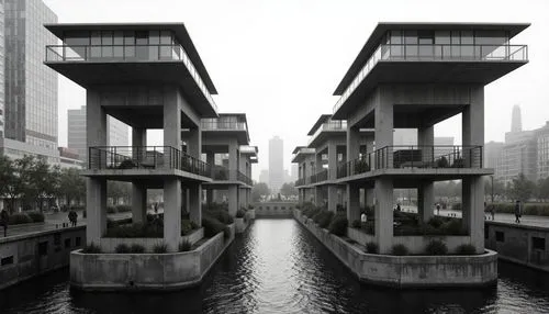 cube stilt houses,stilt houses,floating huts,hafencity,apartment blocks,houseboats,waterfronts,crane houses,grand canal,barbican,waterhouses,apartment buildings,zaandam,condos,canalside,suzhou,docks,dockage,huzhou,kirrarchitecture