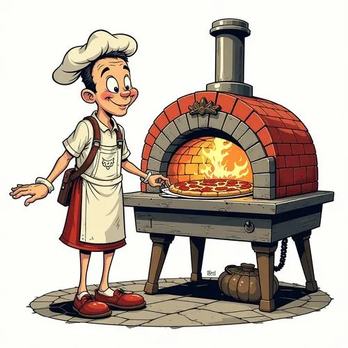 pizza oven,stone oven pizza,brick oven pizza,wood fired pizza,cannon oven,oven,Illustration,Realistic Fantasy,Realistic Fantasy 26