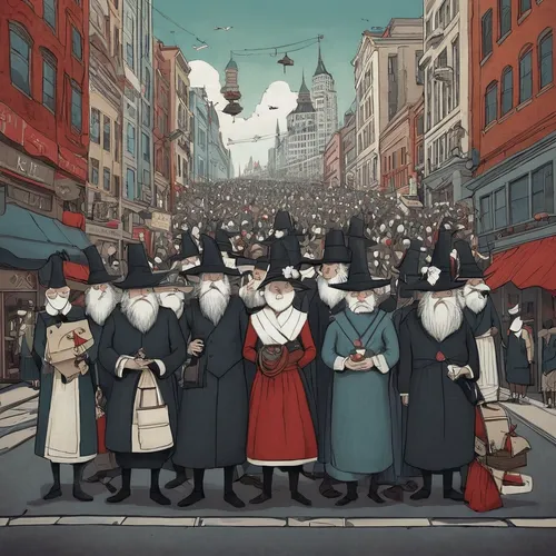 pilgrims,nuns,suffragette,bottleneck,a flock of pigeons,procession,pilgrim,bystander,plague,the victorian era,villagers,bergen,migration,carriages,victorian fashion,monks,migrants,copenhagen,burqa,amish,Illustration,Abstract Fantasy,Abstract Fantasy 02