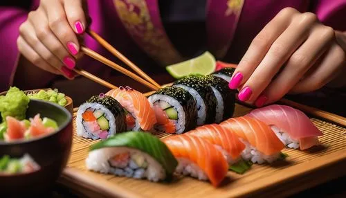 sushi roll images,sushi set,sushi japan,sushi rolls,sushi boat,sushi plate,japanese cuisine,sushi,sushi roll,california maki,salmon roll,nigiri,gimbap,food photography,sushi art,japanese food,asian cuisine,california roll,japanese meal,maki roll,Illustration,Realistic Fantasy,Realistic Fantasy 03