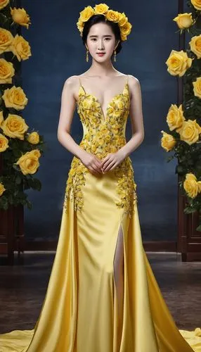 miss vietnam,yellow rose background,gold yellow rose,golden weddings,flower gold,golden flowers,yellow roses,golden lotus flowers,gold flower,social,yellow rose,kaew chao chom,yellow flower,vietnamese woman,ball gown,bridal clothing,bia hơi,yellow chrysanthemum,ao dai,gown,Photography,General,Realistic