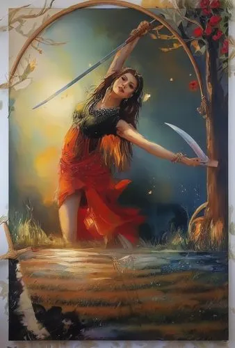 woman playing violin,woman playing,janmastami,lindsey stirling,violin woman,fantasy picture,rusalka,oil painting on canvas,fae,throwing leaves,saraswati veena,radha,woman at the well,bansuri,khokhloma