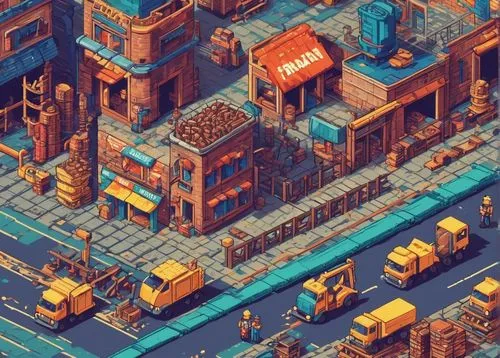 refinery,microdistrict,city blocks,factories,industrial landscape,industrial area,industries,industrial,industrial plant,warehouses,isometric,industry,oil refinery,township,merchant,cybertown,industrija,tokyo city,colorful city,merchants,Unique,Pixel,Pixel 04