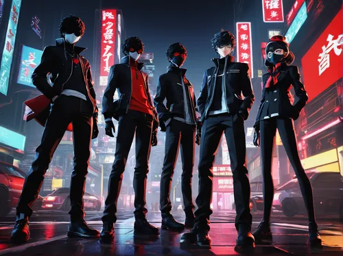 persona,lancers,meteoroid,black city,shibuya,anime japanese clothing,officers,vivid,spy visual,underworld,anime 3d,cg artwork,vocaloid,seven,cyberpunk,revolt,virtual world,gangneoung,cyber,gangstar,Conceptual Art,Sci-Fi,Sci-Fi 25