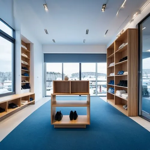 bookcase,walk-in closet,blue room,bookshelves,shoe cabinet,loft,shoe store,shelving,modern room,gymnastics room,danish furniture,showroom,sky apartment,shelves,sleeping room,capsule hotel,drawers,bookstore,bookshelf,danish room,Photography,General,Realistic