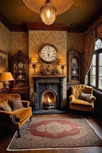 victorian room,sitting room,ornate room,old victorian,interior decor,fireplace,great room,home interior,family room,chimneypiece,parlor,victorian style,fireplaces,living room,victorian,livingroom,inglenook,interior decoration,danish room,interiors,Illustration,Realistic Fantasy,Realistic Fantasy 13