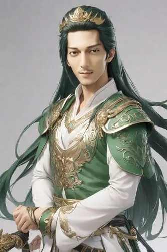 vax figure,male elf,yi sun sin,wuchang,shuanghuan noble,guilinggao,the emperor's mustache,figurine,alm,the son of lilium persicum,husband,3d figure,game figure,shimada,male character,lily of the desert,emperor,joshua,xiangwei,rupee,Digital Art,Anime