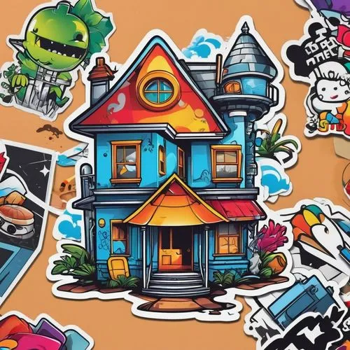 houses clipart,crispy house,house painting,playhouse,little house,stickers,treasure house,birdhouse,bird house,halloween paper,clipart sticker,haunted house,small house,the gingerbread house,crooked house,house drawing,the haunted house,treehouse,birdhouses,housewall,Unique,Design,Sticker