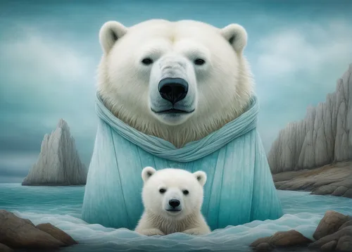 polar bears,ice bears,polar bear children,ice bear,icebear,polar bear,white bear,polar,nordic bear,polar aurora,aurora polar,arctic ocean,arctic,bear guardian,winter animals,bears,icebergs,the bears,young polar bear,polar bare coca cola,Illustration,Abstract Fantasy,Abstract Fantasy 06