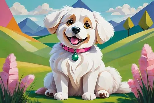 dog illustration,springtime background,easter dog,havanese,st bernard,spring background,flower background,dubernard,portrait background,dog drawing,spring leaf background,pet portrait,tulip background,st bernard outdoor,easter background,cheerful dog,labradoodle,suri,bernese mountain dog,paper flower background,Art,Artistic Painting,Artistic Painting 45