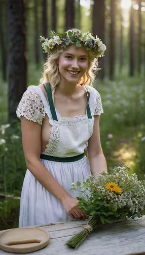 dirndl,kupala,girl in flowers,girl in a wreath,beautiful girl with flowers,bornholmer margeriten,tarjanne,borghild,holding flowers,fraulein,gudmundsdottir,midsummer,risberg,kolonics,merja,lughnasa,flower girl,flower crown,country dress,wasikowska,Photography,Documentary Photography,Documentary Photography 07