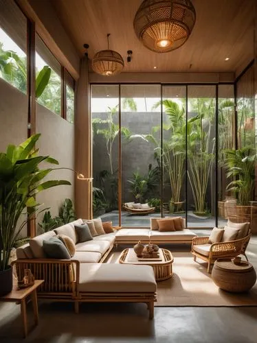 sunroom,garden design sydney,tropical house,bamboo curtain,cabana,japanese-style room,mid century modern,landscape design sydney,bamboo plants,contemporary decor,mid century house,living room,outdoor furniture,conservatory,interior modern design,modern decor,zen garden,landscape designers sydney,loft,amanresorts,Conceptual Art,Fantasy,Fantasy 09