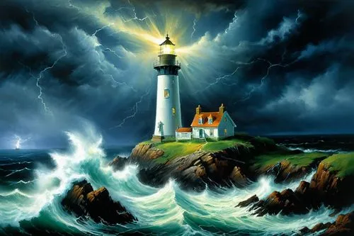 electric lighthouse,light house,lighthouse,lighthouses,phare,light station,Illustration,Realistic Fantasy,Realistic Fantasy 32