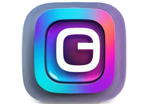 Transparent Instagram logo, PNG format, colorful, gradient effect, white background, square shape, rounded corners, glossy finish, detailed texture, 3D appearance, center composition, soft focus, high