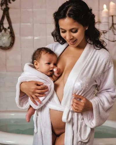 baby with mom,breastfeeding,postnatal,bath with milk,breastfed,postpartum,breastmilk,newborn photo shoot,breastfeed,baby care,milk bath,motherhood,diapering,blogs of moms,bathing fun,everly,doula,octomom,mother and baby,mother and infant,Illustration,Realistic Fantasy,Realistic Fantasy 02