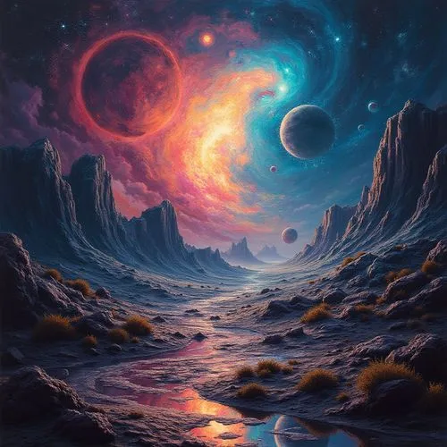 space art,universe,alien planet,fantasy picture,nebulas,galactic