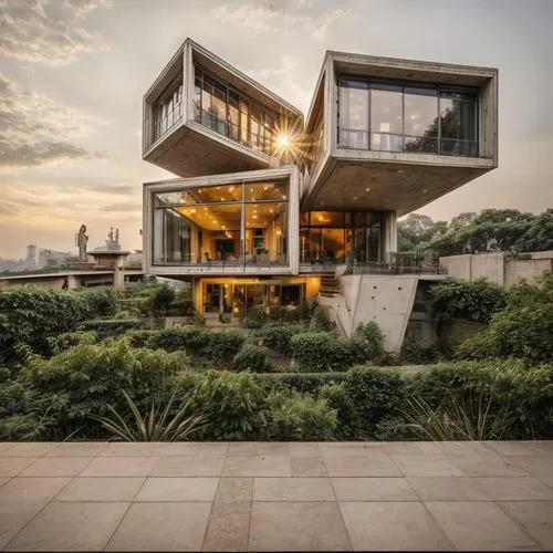 modern house,cube house,modern architecture,cubic house,seidler,cantilevered,Architecture,General,Masterpiece,Indian Modernism